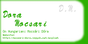 dora mocsari business card
